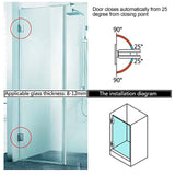 NNEDSZ 90 Degree Glass Door Cupboard Showcase Cabinet Clamp Glass Shower Doors Hinge 304 Steel