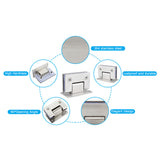 NNEDSZ 90 Degree Glass Door Cupboard Showcase Cabinet Clamp Glass Shower Doors Hinge 304 Steel