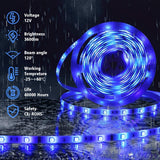 NNEDSZ 5050 RGB LED Strip Lights Waterproof SMD 300 IP65 5m 12V 44key IR Controller