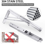 NNEDSZ 2PCS 12inch Steel Wall Mounted Folding Triangle Angle Shelf Support Bracket Rack