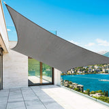 NNEDSZ 4m x 6m Grey Rectangle Sun Shade Sails for Patios Sun UV Outdoor Canopy Backyard Sunshades