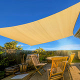 NNEDSZ 4m x 6m Rectangle Sun Shade Sails for Patios Sun UV Outdoor Canopy Backyard Sunshades
