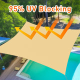 NNEDSZ 4m x 6m Rectangle Sun Shade Sails for Patios Sun UV Outdoor Canopy Backyard Sunshades