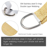 NNEDSZ 4m x 6m Rectangle Sun Shade Sails for Patios Sun UV Outdoor Canopy Backyard Sunshades