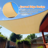 NNEDSZ 4m x 6m Rectangle Sun Shade Sails for Patios Sun UV Outdoor Canopy Backyard Sunshades