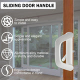 NNEDSZ Sliding Patio Door Handle Set Mortise Lock Suitable for Sliding Glass Patio Door Keyed White