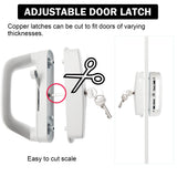 NNEDSZ Sliding Patio Door Handle Set Mortise Lock Suitable for Sliding Glass Patio Door Keyed White