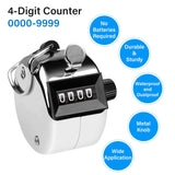 NNEDSZ Hand Tally Counter 4-Digit Lap Counters Clicker Pitch for Counting Knitting Coaching