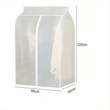 NNEDSZ 120cm Clothes Dust Cover Wardrobe Cloth Cover Clothes Storage Bag For Garments Suits Dresses Coats