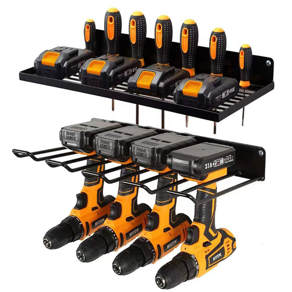 NNEDSZ Power Tool Organizer Drill Holder Wall Mount Garage Storage Shelves Rack Wall Storage Organizer Set