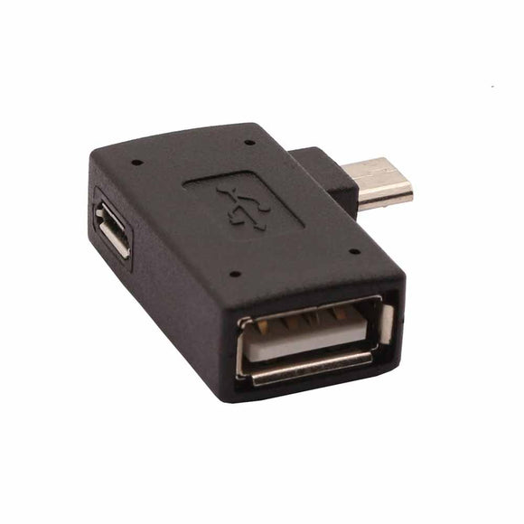 NNEDSZ 2-in-1 Powered Micro USB OTG Adapter Left Angled PlayStaion Classic Chromecast Android Phone Tablet