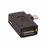 NNEDSZ 2-in-1 Powered Micro USB OTG Adapter Left Angled PlayStaion Classic Chromecast Android Phone Tablet
