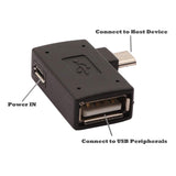 NNEDSZ 2-in-1 Powered Micro USB OTG Adapter Left Angled PlayStaion Classic Chromecast Android Phone Tablet
