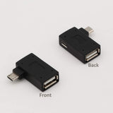 NNEDSZ 2-in-1 Powered Micro USB OTG Adapter Left Angled PlayStaion Classic Chromecast Android Phone Tablet