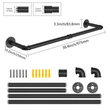 NNEDSZ 97cm Clothing Racks for Hanging Clothes Garment Rack Industrial Pipe clothes Rack Drying Rack