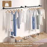NNEDSZ 97cm Clothing Racks for Hanging Clothes Garment Rack Industrial Pipe clothes Rack Drying Rack