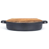 NNEDSZ 30cm Cast Iron Dutch Oven With Handles Lid Cast Iron Skillet Braising Pan For Casserole Dish Crock Pot Stewpan