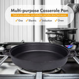 NNEDSZ 30cm Cast Iron Dutch Oven With Handles Lid Cast Iron Skillet Braising Pan For Casserole Dish Crock Pot Stewpan