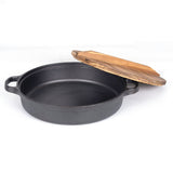 NNEDSZ 30cm Cast Iron Dutch Oven With Handles Lid Cast Iron Skillet Braising Pan For Casserole Dish Crock Pot Stewpan