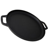 NNEDSZ 13.5" 35cm Pre-Seasoned Cast Iron Pizza Baking Pan Cooking Griddle Stove Oven Grill Campfire