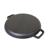 NNEDSZ 13.5" 35cm Pre-Seasoned Cast Iron Pizza Baking Pan Cooking Griddle Stove Oven Grill Campfire