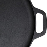 NNEDSZ 13.5" 35cm Pre-Seasoned Cast Iron Pizza Baking Pan Cooking Griddle Stove Oven Grill Campfire