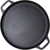 NNEDSZ 13.5" 35cm Pre-Seasoned Cast Iron Pizza Baking Pan Cooking Griddle Stove Oven Grill Campfire