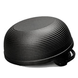 NNEDSZ 29cm Cast Iron Sukiyaki Iron Pot Japanese Shabu Shabu Pot Pan Stockpot Wooden Lid Home Camping Picnic