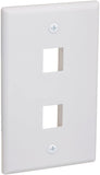 NNEDSZ 2 Port QuickPort outlet Wall Plate face plate, two Gang White