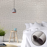 NNEDSZ 61cm x 10m Wallpaper Decor Faux Grasscloth Contact Paper Wall Paper Self Adhesive Removable