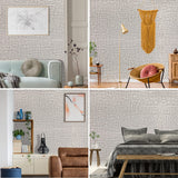 NNEDSZ 61cm x 10m Wallpaper Decor Faux Grasscloth Contact Paper Wall Paper Self Adhesive Removable