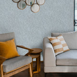 NNEDSZ 61cm x 10m Green Wallpaper Decor Faux Grasscloth Paper Wall Paper Self Adhesive Removable Silver