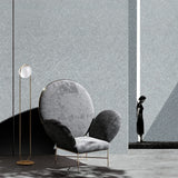 NNEDSZ 61cm x 10m Green Wallpaper Decor Faux Grasscloth Paper Wall Paper Self Adhesive Removable Silver