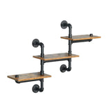 NNEDSZ Industrial Pipe Shelving Pipe Shelves Wall Mounted Decor Floating Shelves Retro Rustic Shelf for Bar Kitchen Living Room