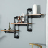 NNEDSZ Industrial Pipe Shelving Pipe Shelves Wall Mounted Decor Floating Shelves Retro Rustic Shelf for Bar Kitchen Living Room