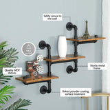 NNEDSZ Industrial Pipe Shelving Pipe Shelves Wall Mounted Decor Floating Shelves Retro Rustic Shelf for Bar Kitchen Living Room