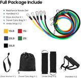 NNEDSZ 11 Pack Resistance Bands Stackable Exercise Bands Home Workouts Physical Therapy Gym Training