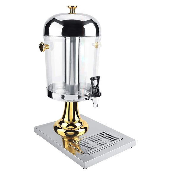 NNEDSZ 8L Commercial Restaurant Buffet Beverage Juice Beverage Dispenser Drink Container Gold