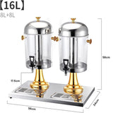 NNEDSZ 16L Commercial Restaurant Buffet Beverage Juice Beverage Dispenser Drink Container Gold