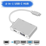 NNEDSZ 4in1 USB 3.1 Type-C Hub to HDMI Video Adapter 4K Male to Female Converter
