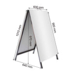 NNEDSZ Black Powder Coated Steel A-Board Sign 60X90cm