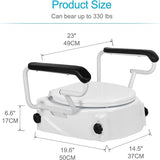 NNEDSZ Toilet Seat Riser with Flip Up Handles Raised Toilet Safety Seat for Elderly