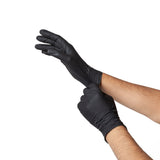 NNEDSZ Saniflex Light Industrial Black Nitrile Gloves 100 Pack - Large
