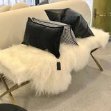 NNEDSZ Interior Ave - Oxley Fur Bench - White & Gold