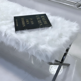 NNEDSZ Interior Ave - Oxley Fur Bench - White & Silver