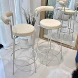 NNEDSZ Interior Ave - Calipo White Leather Kitchen Bar Stool - Set of 2