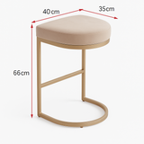 Interior Ave - Royale Light Taupe Velvet Kitchen Bar Stool