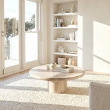 Interior Ave - Nobu Round Sculptural Stone Coffee Table - Natural Stone 70cm