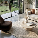 Interior Ave - Nobu Round Sculptural Stone Coffee Table - Natural Stone 70cm