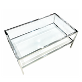 NNEDSZ Interior Ave - Vogue Coffee Table - White Marble Stone & Glass
